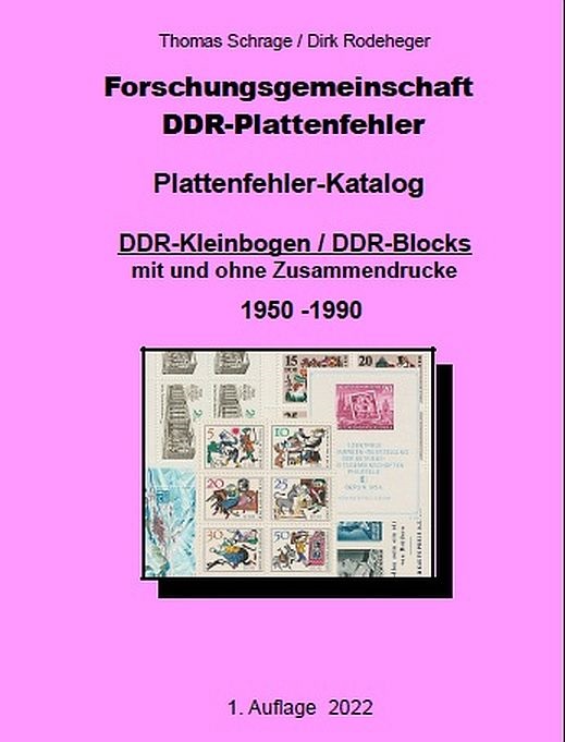 DDR Philatelie Literatur Plattenfehler Katalog