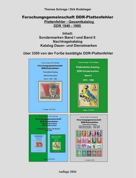 DDR Philatelie Plattenfehler Katalog